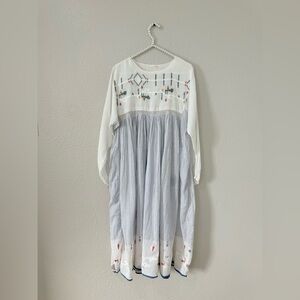 Injiri Cotton Embroidered Dress Size M-L